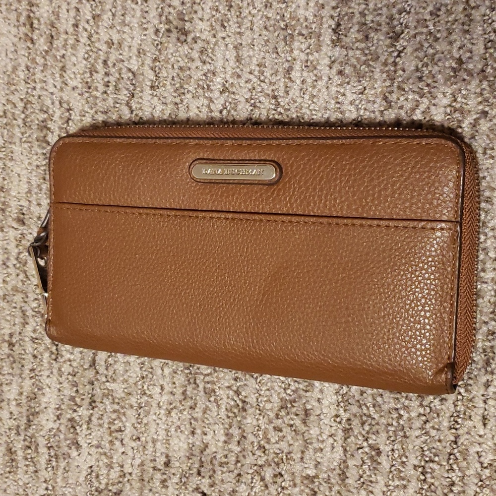 Dana Buchman Brown Leather Zippered Wallet - Picture 2 of 4